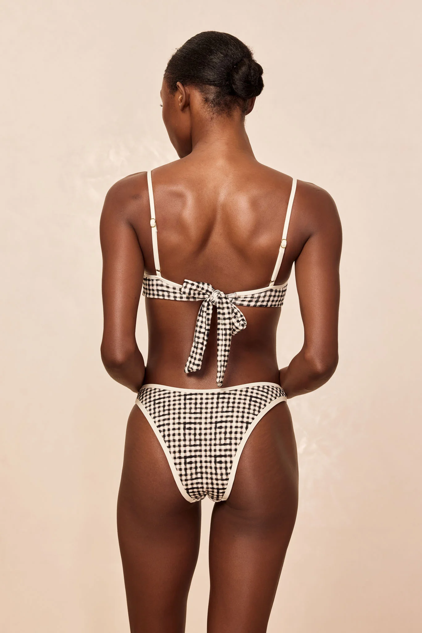 Capri Top Colorblock - Black Gingham