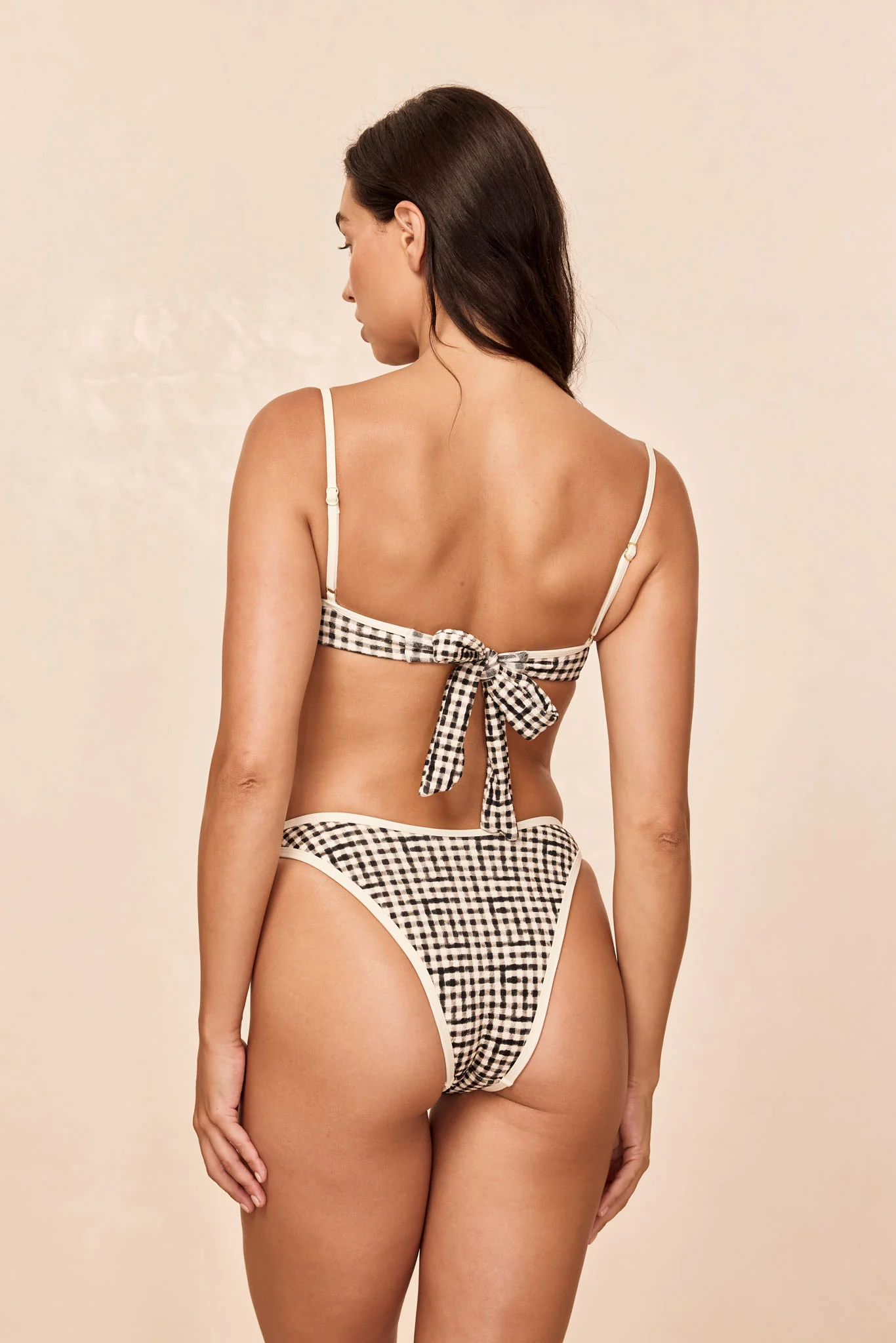 Capri Top Colorblock - Black Gingham