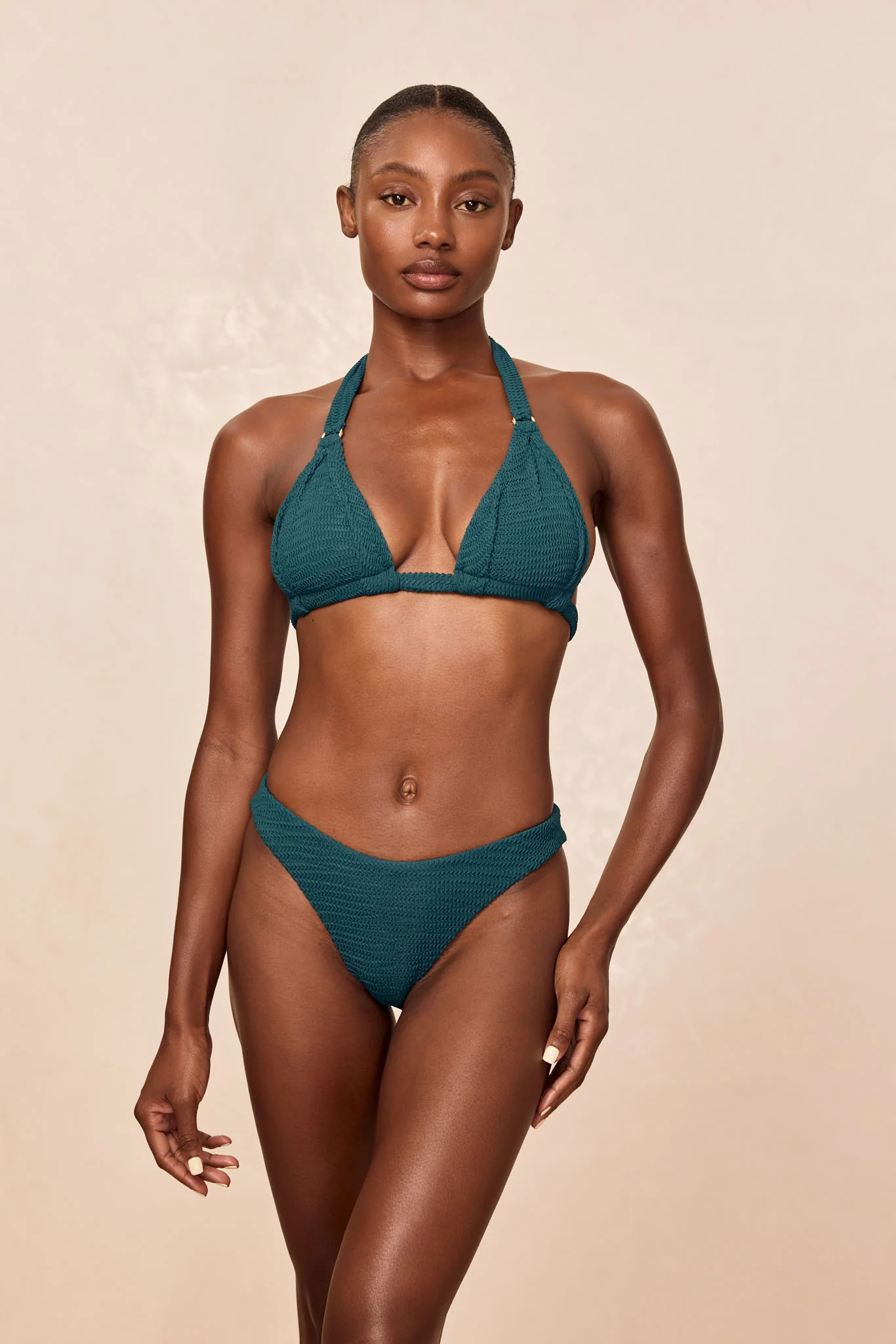 Morocco Top - Evergreen Crinkle