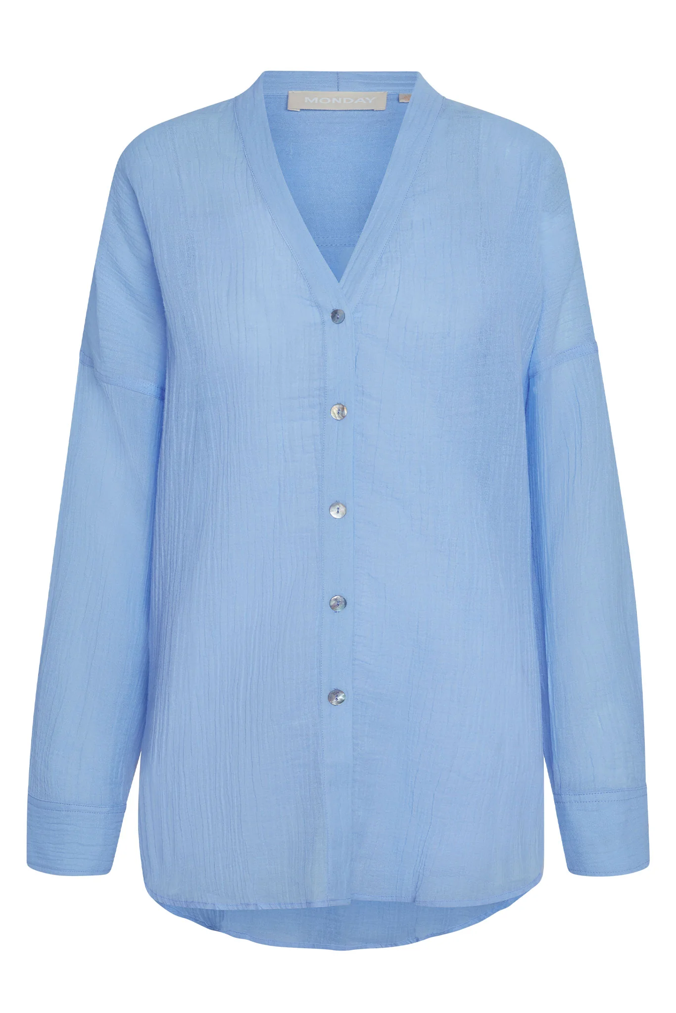 Barcelona Tunic - Sky Crinkle Linen