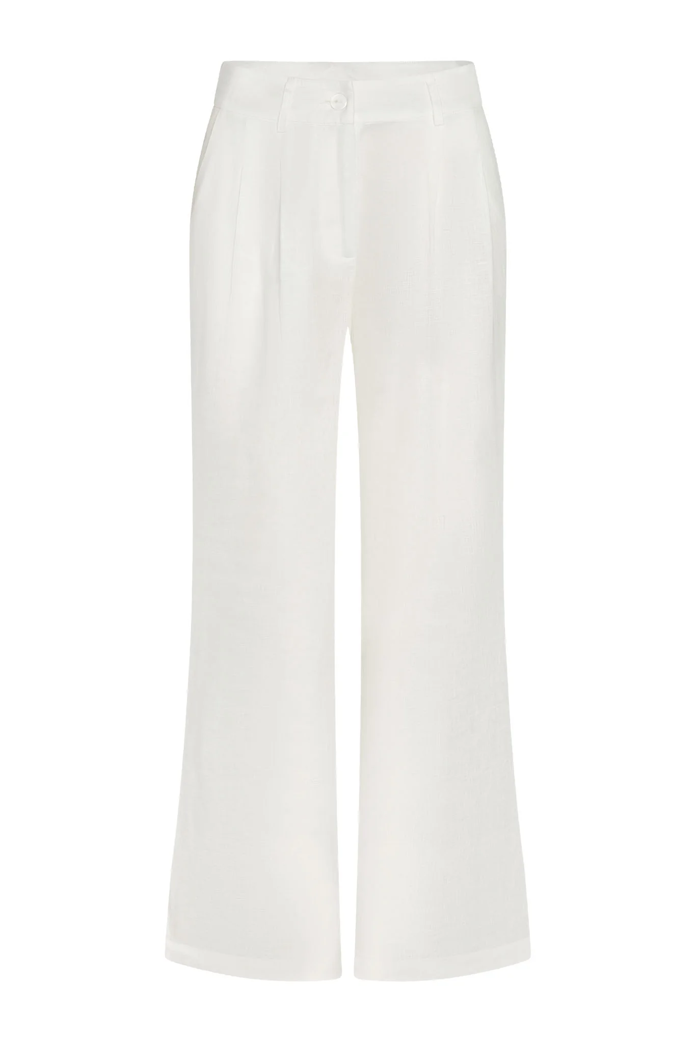 Casablanca Pants Long - White Linen