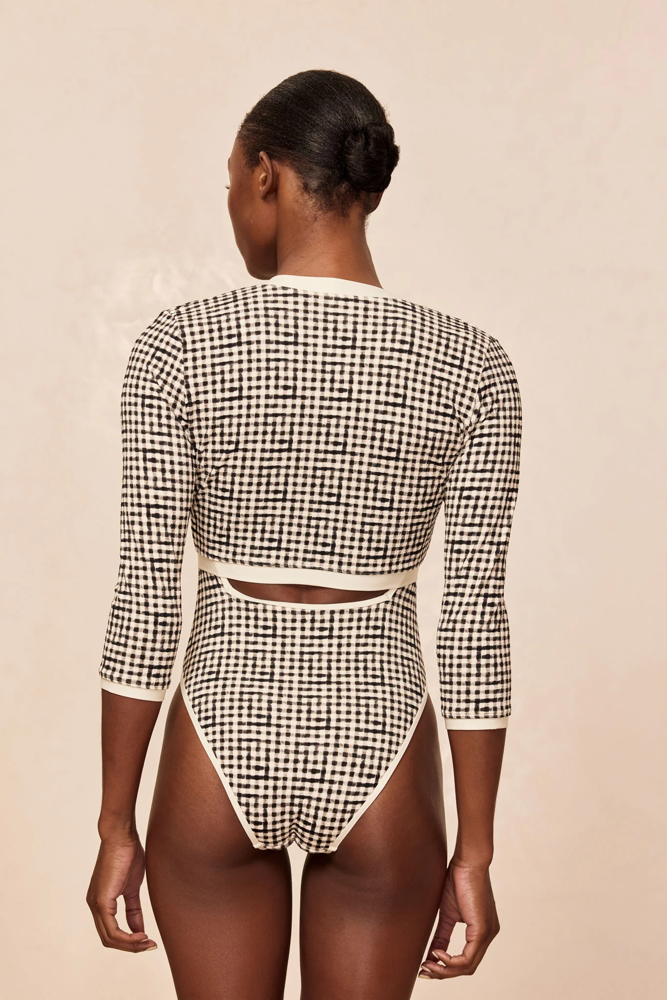 4875-crete-swim-cardi-black-gingham-6.webp Crete Swim Cardi - Black Gingham