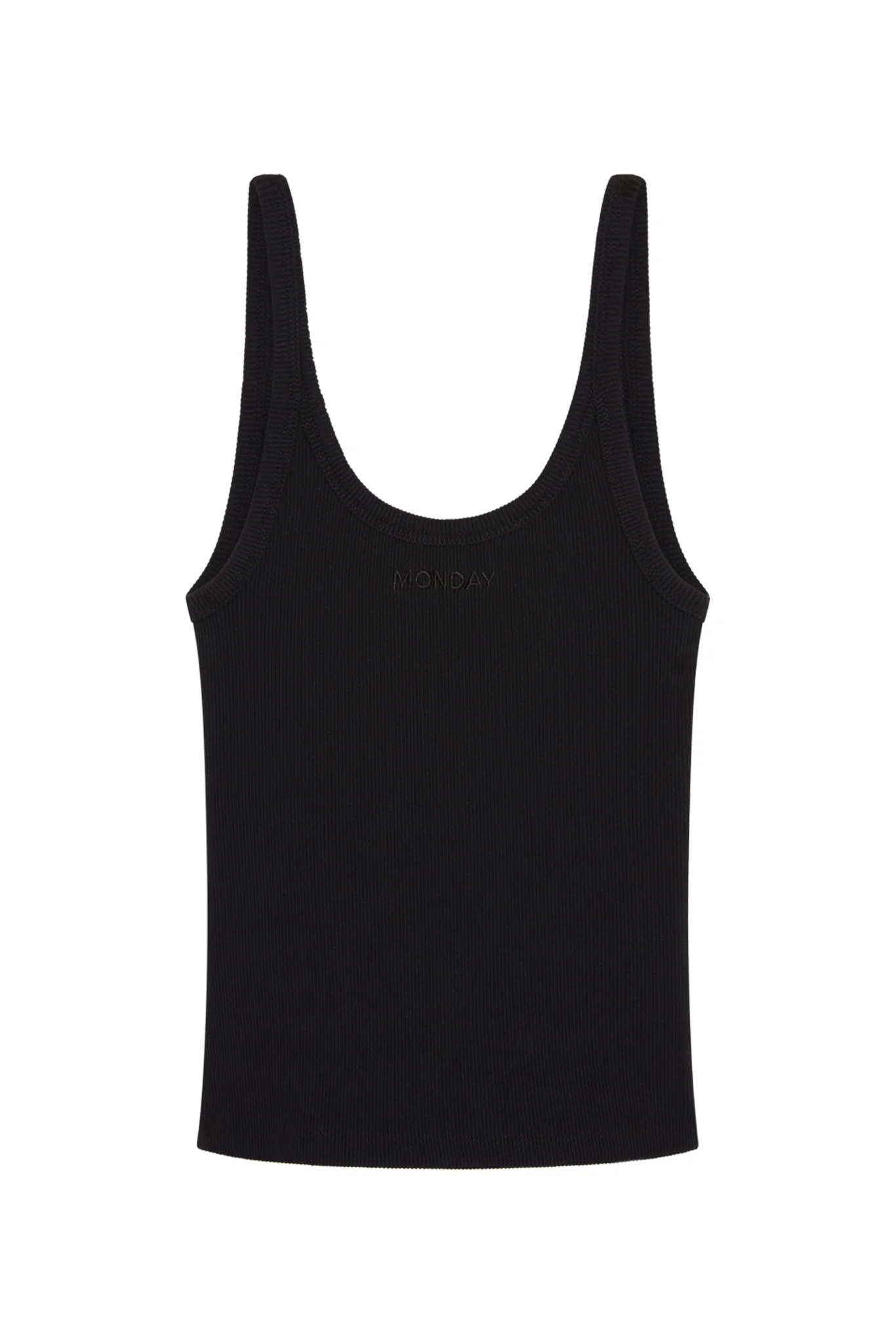 Devin Tank Crop - Black Rib