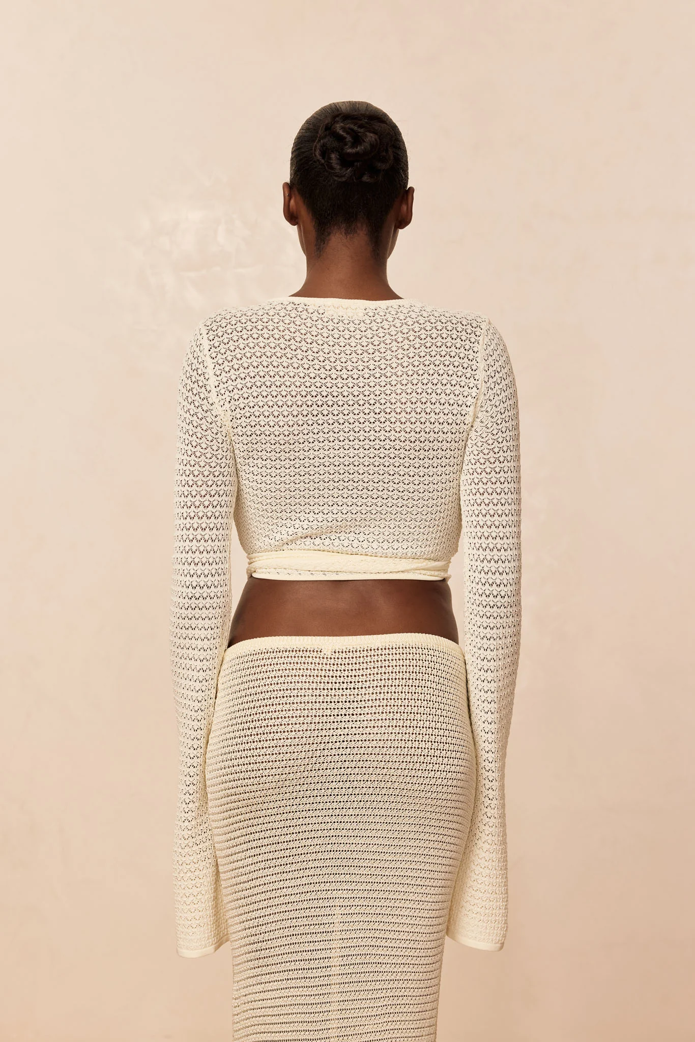Madrid Wrap Top - Ivory Lace Crochet