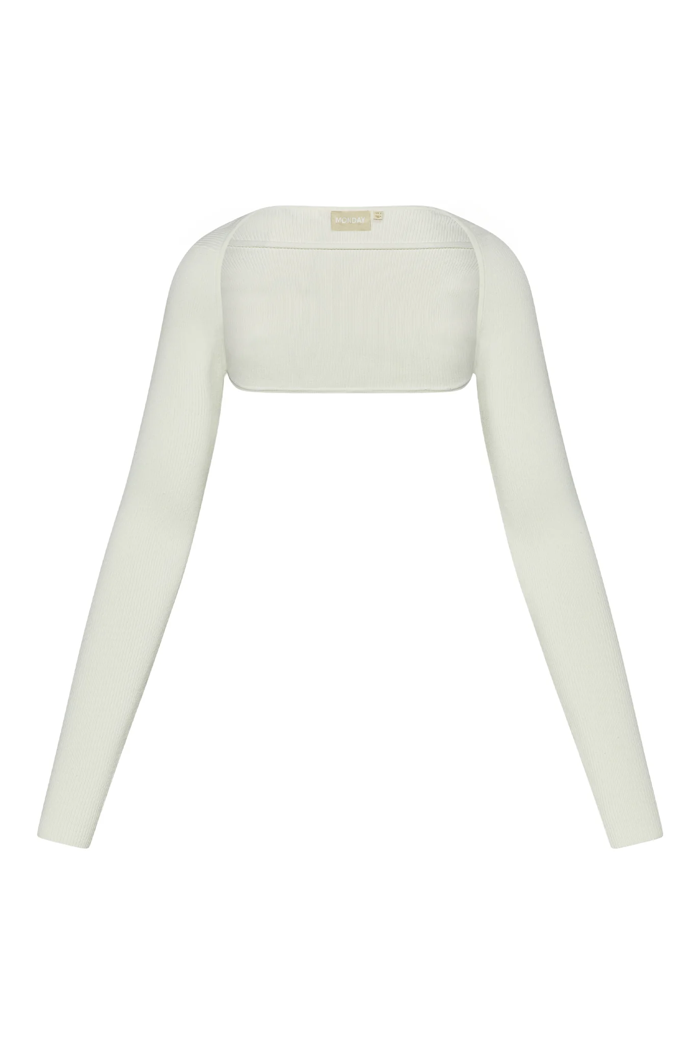 9104-silver-lake-knitwear-bolero-white-rib-1.webp Silver Lake Knitwear Bolero - White Rib