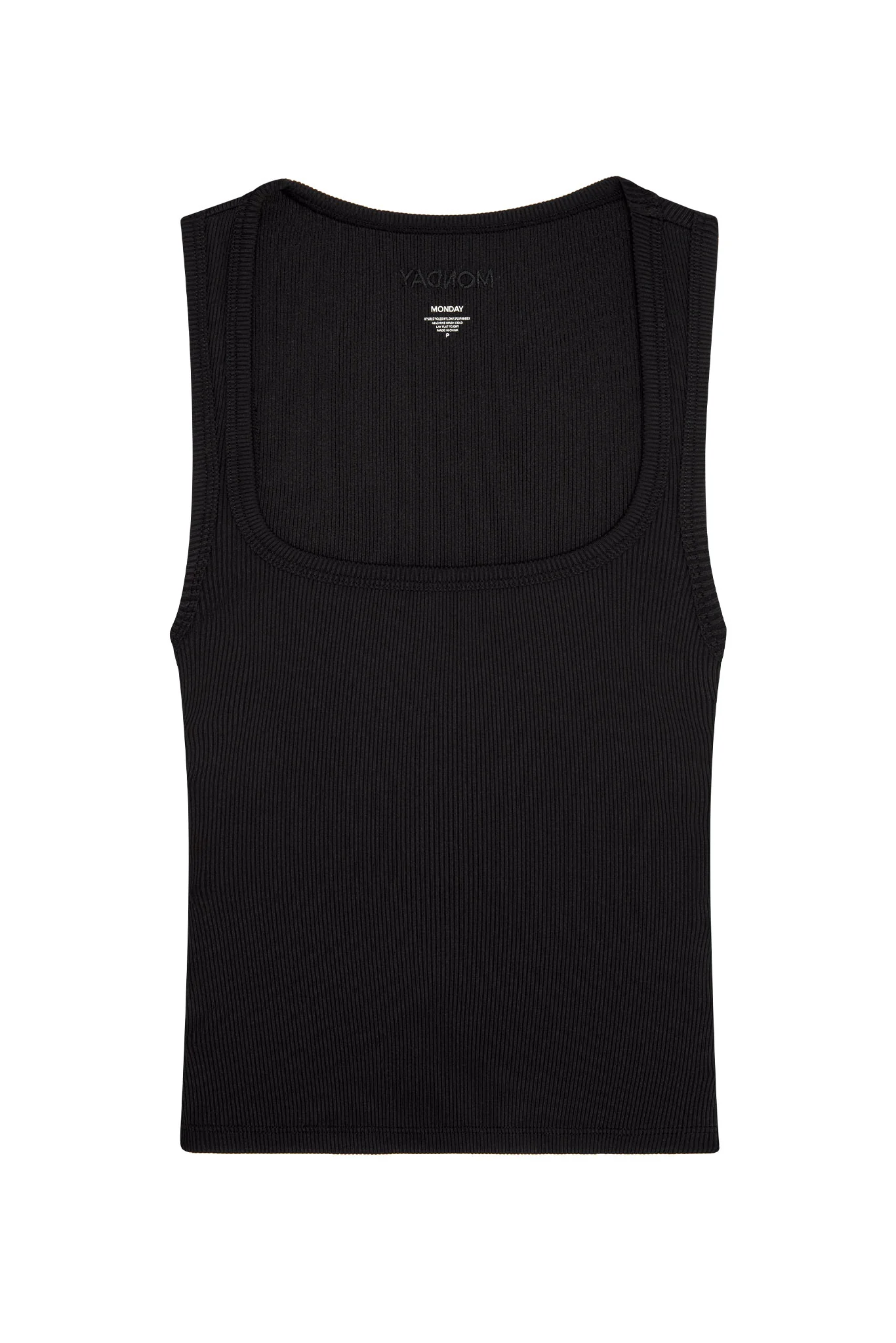 Tash Tank Long - Black Rib